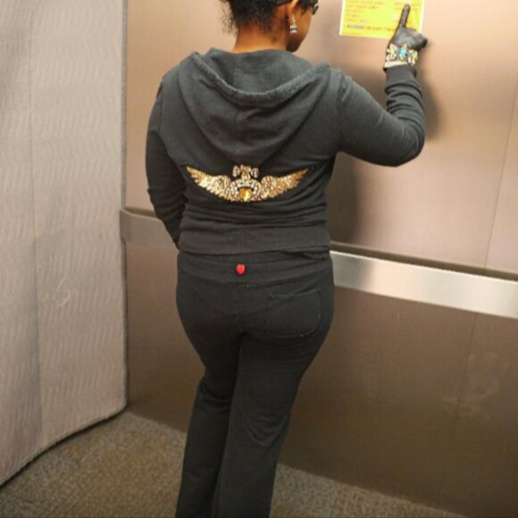 TWISTED HEART AMERICA 3 PIECE SWAVORSKI CRYSTAL Y2K RARE GRAIL VINTAGE MCBLING - Picture 10 of 10